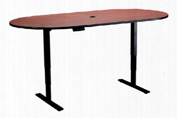 Electric Height-adjustable Teaming Table, Racetrack - 84" X 42" By Safco Office Furniture