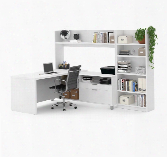 L-desk With Bookcase By Bestar