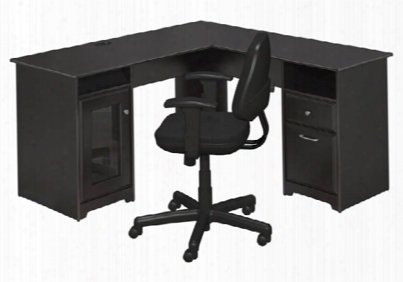 L Shaped Desk And Office Chair By Bush