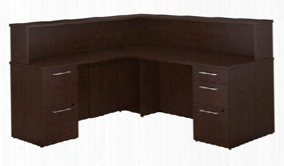 L Shaped Reception Desk With Pedestals By Bush