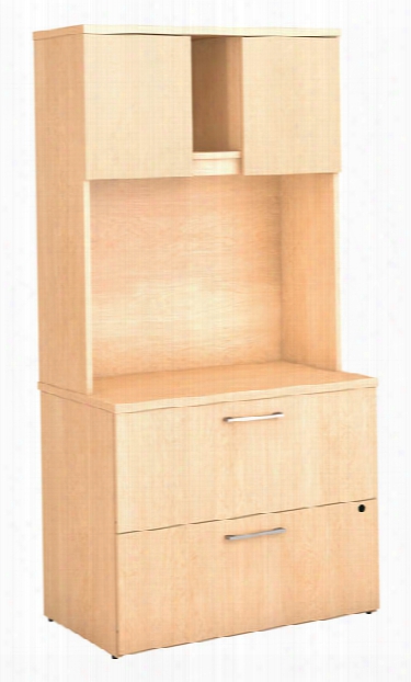 Lateral File Cabinet With Hutch By Bush