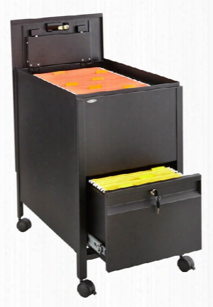 Letter Size Mobile Steel Tub File With Lock And File Drawer By Safco Office Furniture