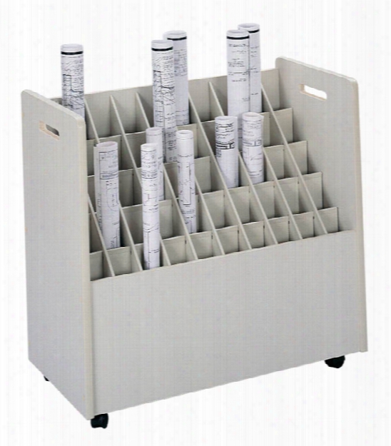 Mobile Roll File, 50 Compartment By Safco Office Furniture