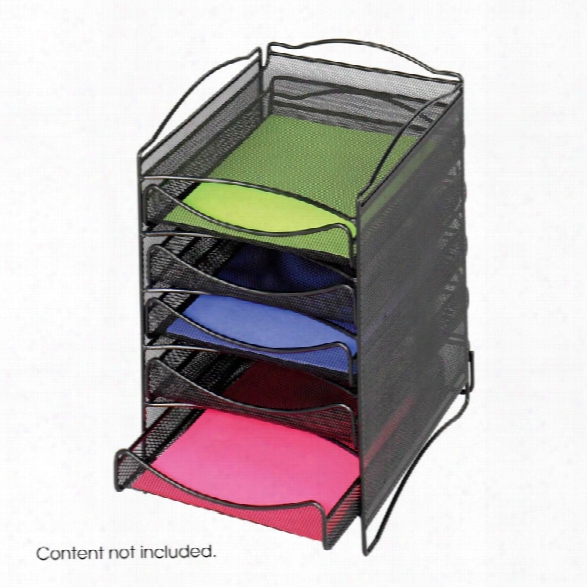 Onyx™ 5 Drawer Mesh Literature Organizer By Safco Office Furniture