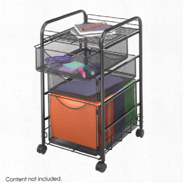 Onyx™ Mesh File Cart With 1 File Drawer And 2 Small Drawers By Safco Office Furniture