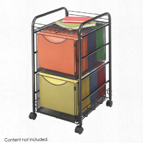 Onyx™ Mesh File Cart With 2 File Drawers By Safco Office Furniture