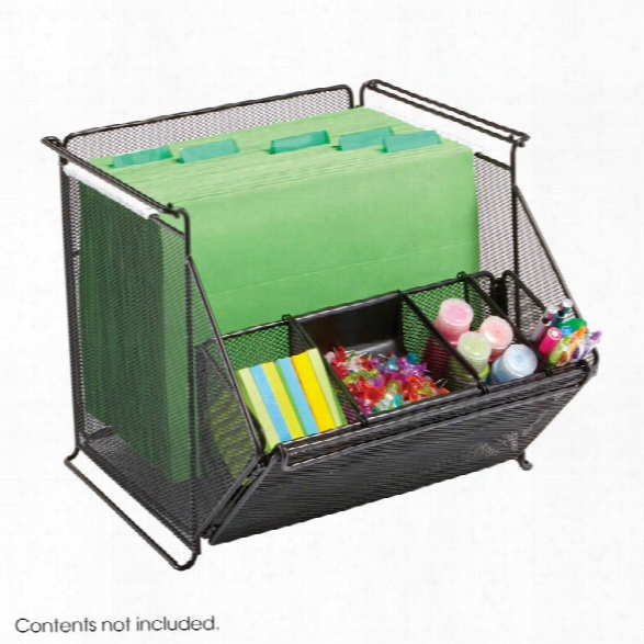 Onyx™ Stackable Mesh Storage Bins By Safco Office Furniture