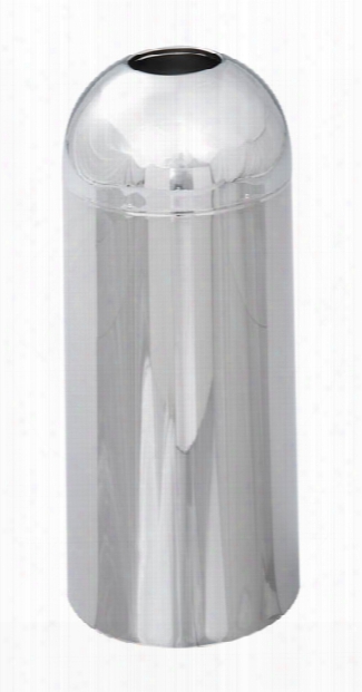 Open Top Dome Receptacle, Chrome By Safco Office Furniture