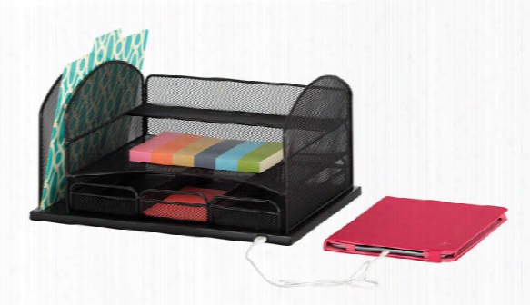 Powered Onyx™ Organizer With 3 Drawers By Safco Office Furniture