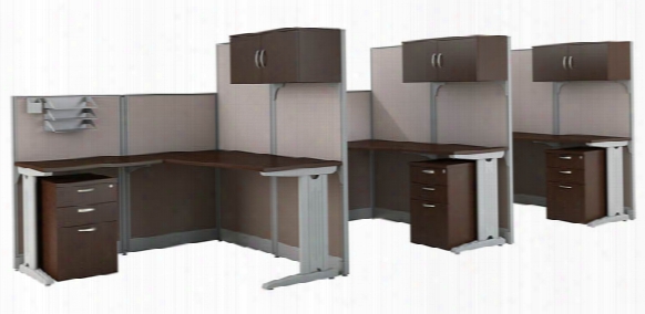 Set Of 3 Workstations With Storage By Bush