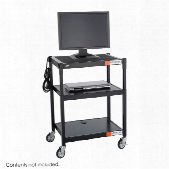 Steel Height Adjustable Av Cart By Safco Office Furniture