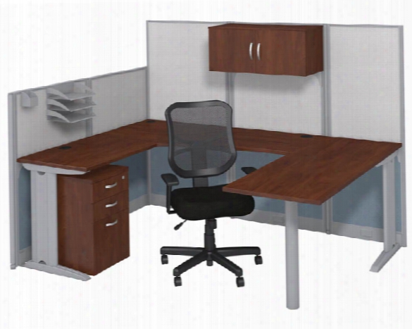 U-workstation With Storage And Chair By Bush