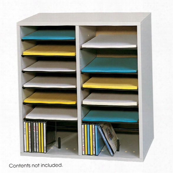 Wood 16 Compartment Literature Organizer By Safco Office Furniture
