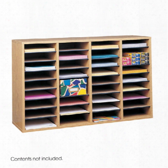 Wood 36 Compartment Literature Organizer By Safco Office Furniture