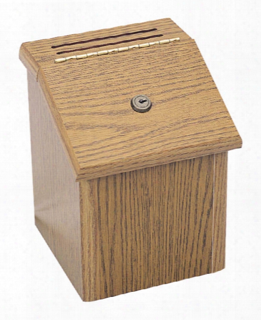 Wood Locking Suggestion Box By Safco Office Furniture