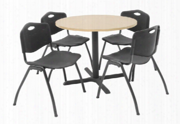 36" Round Table With 4 Chairs By Regency Furniture