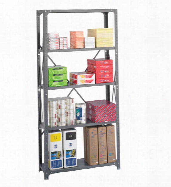 36" X 12" X 75" Commercial 5 Shelf Unit By Safco Office Furniture