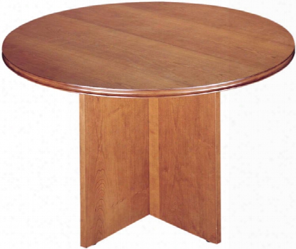 48" Round Wood Veneer Conference Table By High Point Furniture