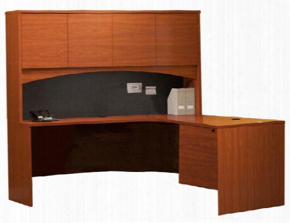 66" X 66" L Shaped Credenza With Hutch By Mayline Office Furniture