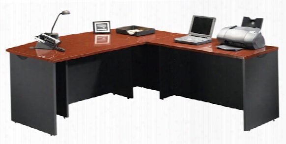 Bow Front Executive Desk With Return By Sauder