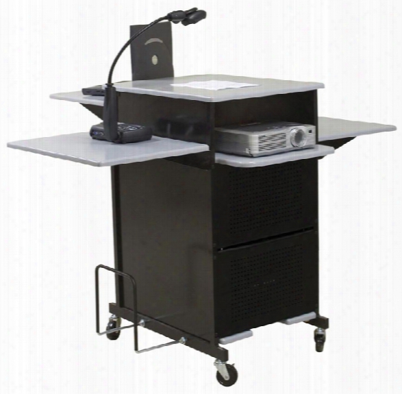 Extra Wide Presentation Cart With Optional Shelf By Balt