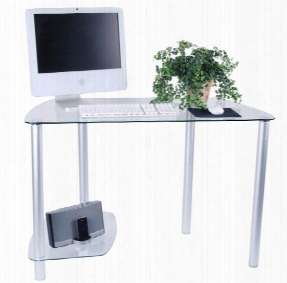 Glass Computer Desk With Tower Stand By Tier One Design