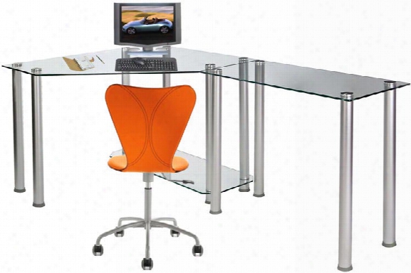 Glass Corner Desk With Extension By Rta Products