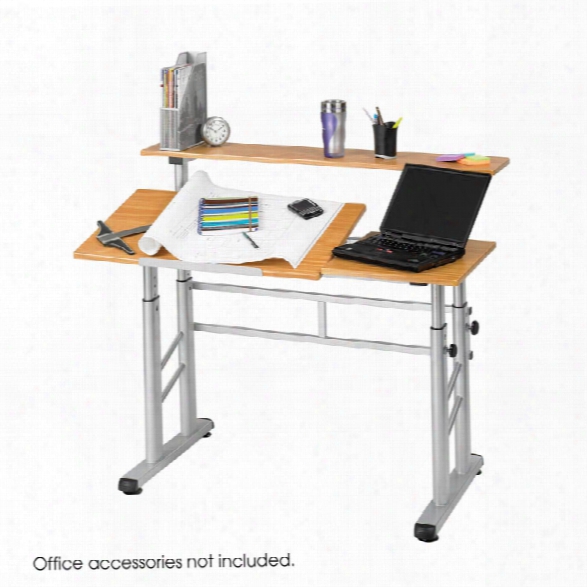 Height-adjustable Split Level Drafting Taable By Safco Office Furniture