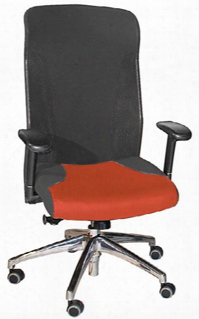 Mesh Back Executive Chair With Chrome Base By High Point Furniture