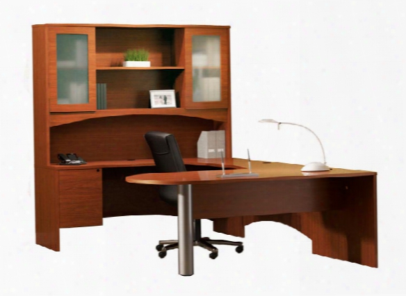 Peninsula U Shaped Desk With Hutch By Mayline Office Furniture