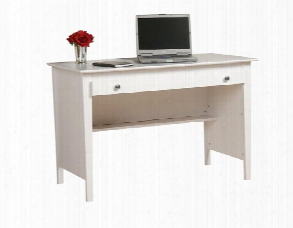 White Contemporary Computer Desk By Prepac