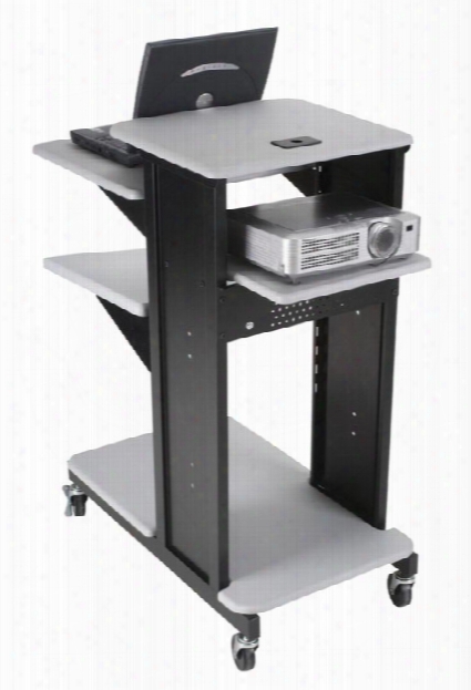 Xtra Long Presentation Cart With Optional Shelf By Balt