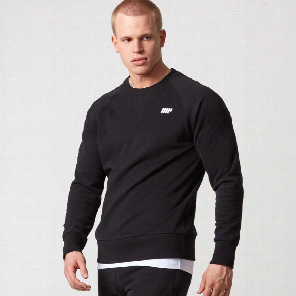 Classic Crew Neck Sweatshirt - Black - S