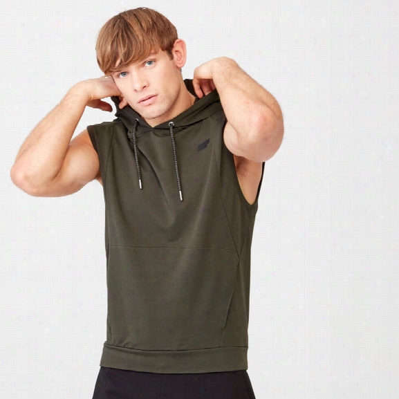 Form Sleeveless Hoodie - Khaki - Xs