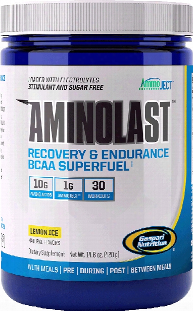 Gaspari Nutrition Aminolast - 30 Servings Lemon Ice