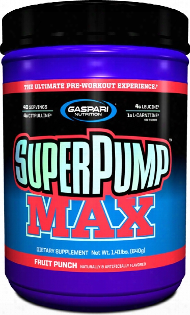 Gaspari Nutrition Superpump Max - 40 Servings Fruit Punch