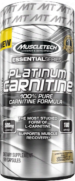 Muscletech Platinum 100% Carnitine - 180 Capsules