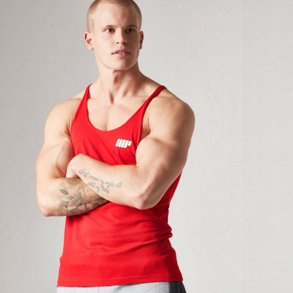 Myprotein Men's Longline Stringer Vest, Red, M