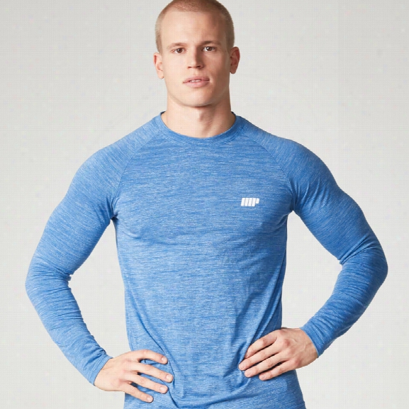 Myprotein Men's Performance Long Sleeve Top, Blue Marl, S