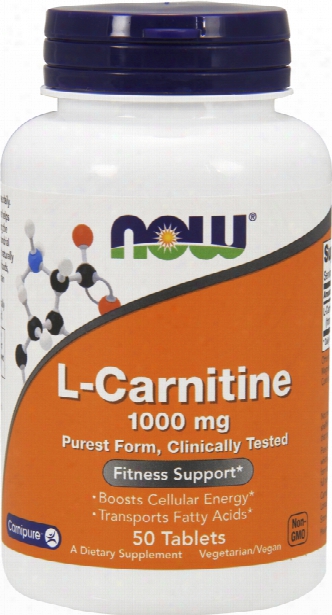 Now Foods L-carnitine 1,000mg - 1,000mg/50 Tablets