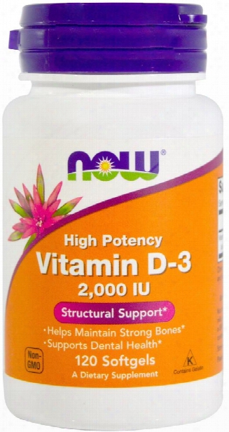 Now Foods Vitamin D-3 - 2,000iu 120 Softgels