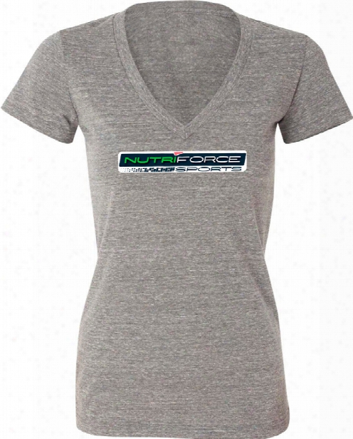 Nutriforce Sports "never Quit" Women's V-neck - Grey Small