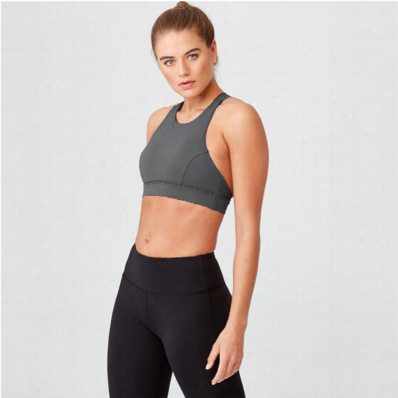 Racer Sports Bra - Charcoal - Xs