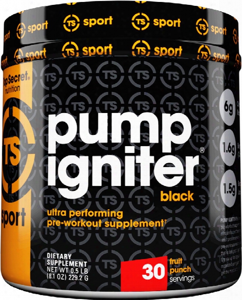 Top Secret Nutrition Pump Igniter Black - 30 Servings Pink Lemonade