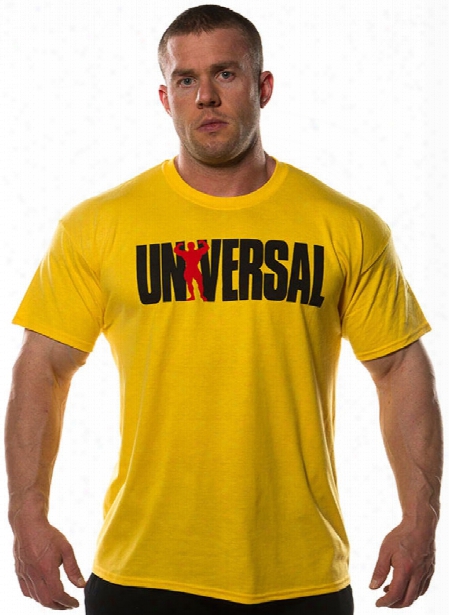 Universal Clothing & Gear Logo T-shirt Yellow - Yellow Large