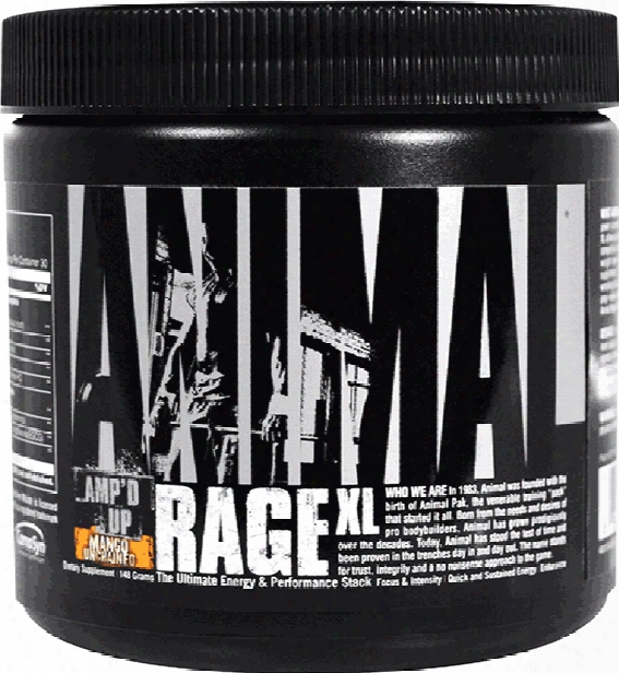 Universal Nutrition Animal Rage Xl - 30 Servings Mango Unchained