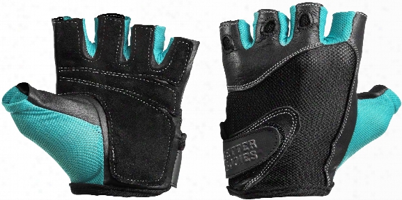 Better Bodies Women's Fitness Gloves - Black/aqua Large