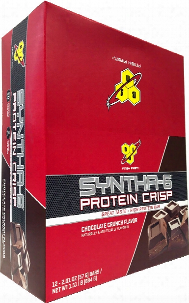 Bsn Syntha-6 Protein Crisp Bar - Box Of 12 Chocolate Crunch