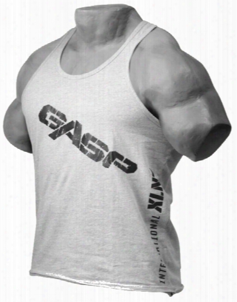 Gasp Vintage T-backk Tank - Grey Medium