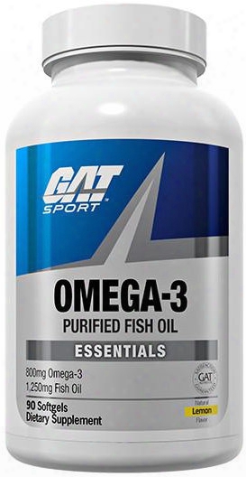 Gat Sport Omega-3 Purified Fish Oil - 90 Lemon Softgels